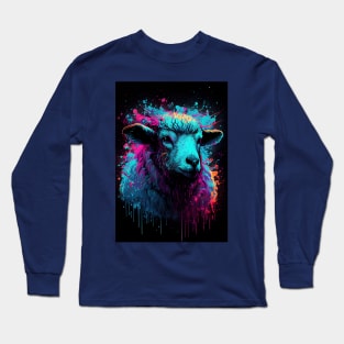Sheep Art Style 90s Long Sleeve T-Shirt
